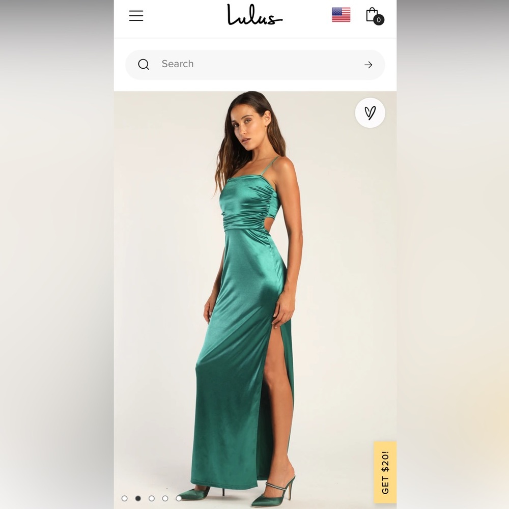 Lulus satin runched dress